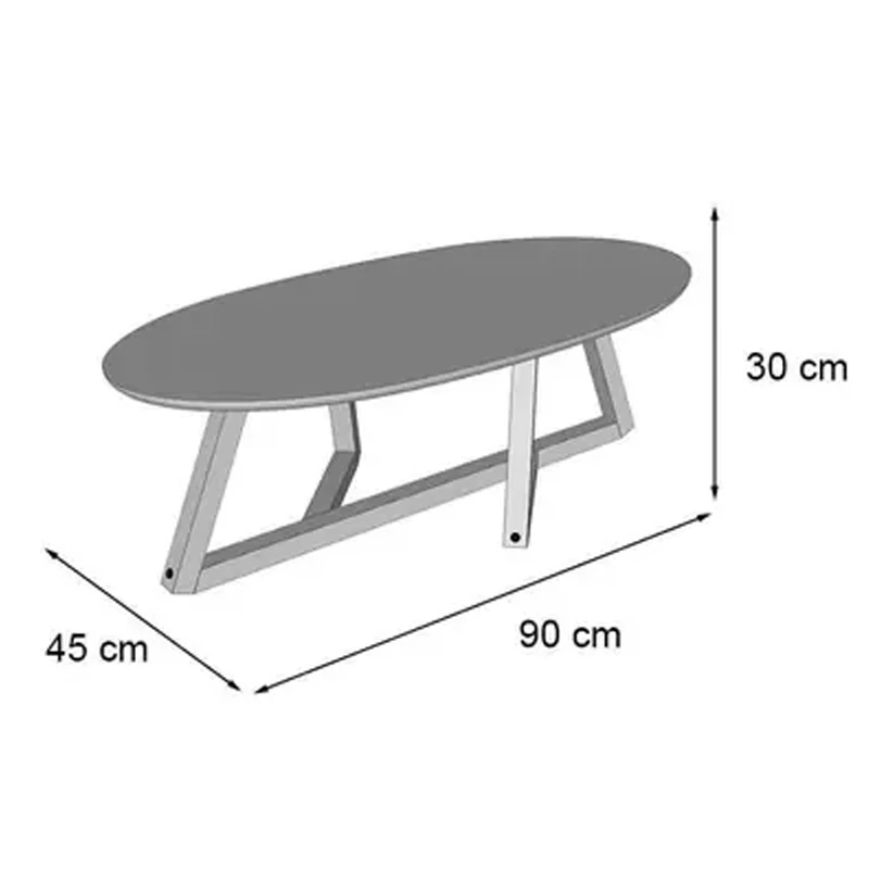 Mesa de Centro Classic Off White/Nature Tebarrot - Imagem 2