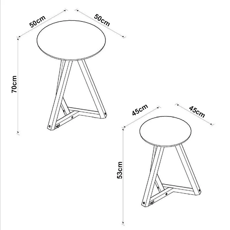 Conjunto Mesa Lateral Mezanino Classic Off White/Nature Tebarrot - Imagem 2