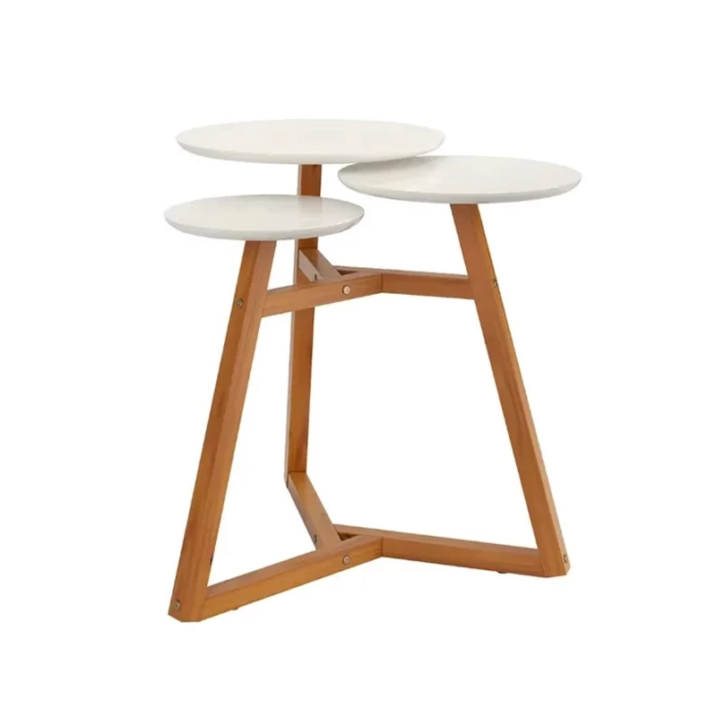 Mesa Lateral Classic Off White/Nature Tebarrot - Imagem 4