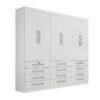 Roupeiro Mônaco 06 Portas 12 Gavetas Largura 2.40m Branco D'Doro