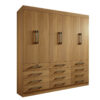 Roupeiro Mônaco 06 Portas 12 Gavetas Largura 2.40m Cinamomo D' Doro