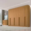 Roupeiro Daymond 8 Portas 100% MDF Cinamomo D'Doro