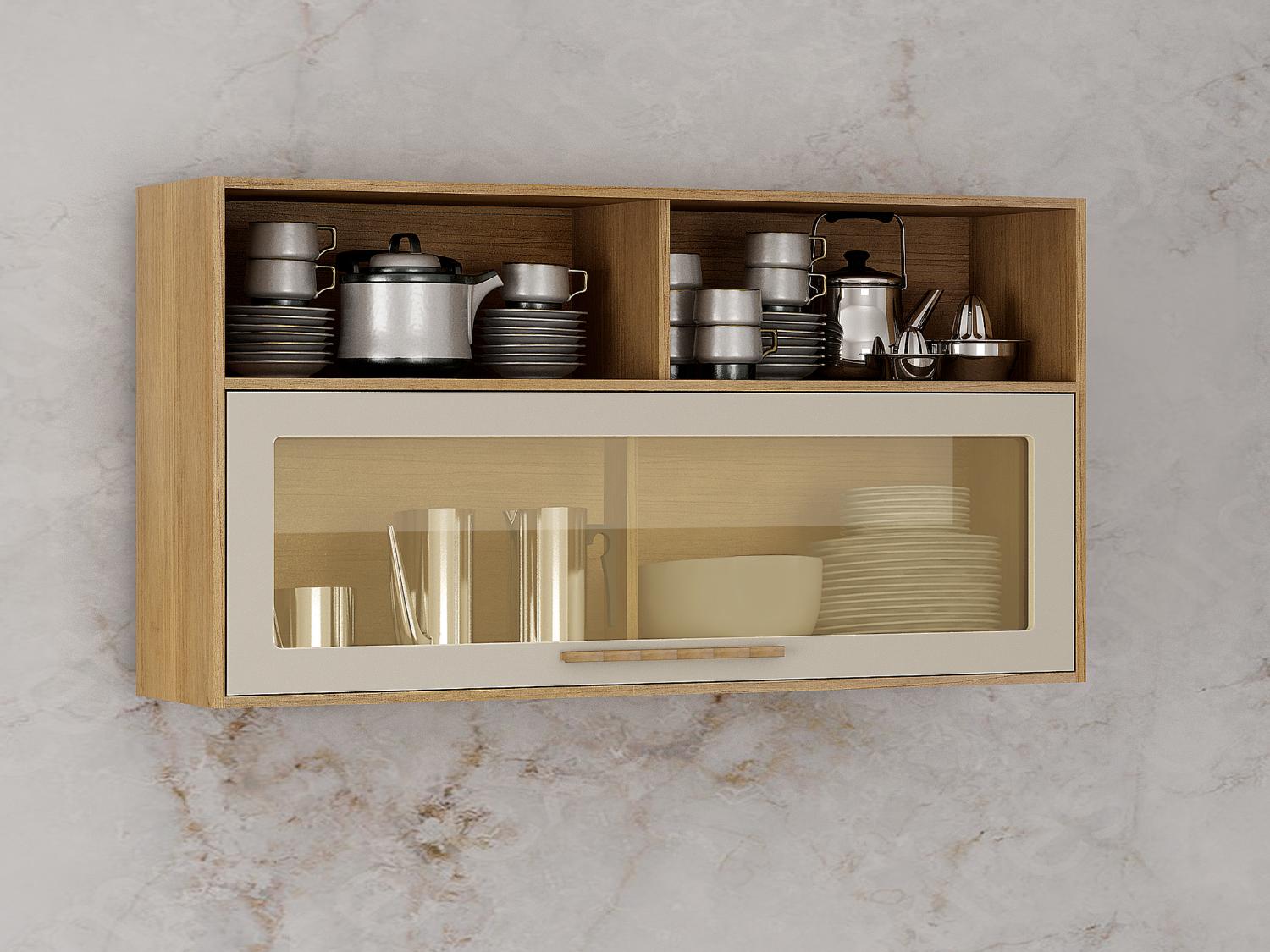 Cozinha Completa Salvador 5 peças Larg. 2.65m Cinamomo/Off White - Imagem 5