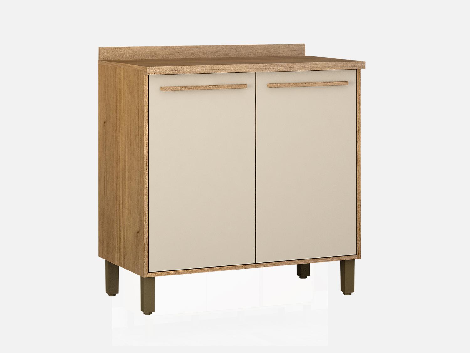 Cozinha Completa Salvador 5 peças Larg. 2.65m Cinamomo/Off White - Imagem 6