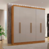 Roupeiro Coliseu 6 Portas 4 Gavetas larg. 2.20m Cinamomo/Off White Sallêto
