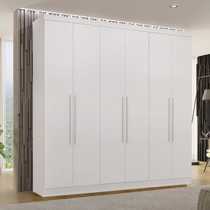 Roupeiro Coliseu 6 Portas 4 Gavetas larg. 2.20m Branco Sallêto