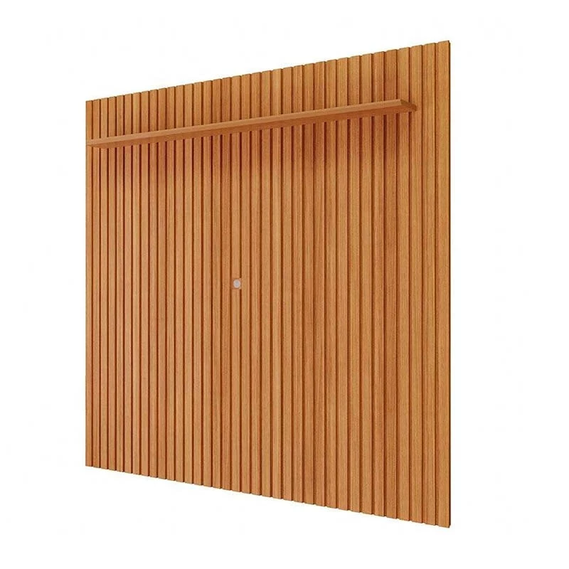 Painel Maragogi Ripado 100% MDF Larg. 2.30m Cinamomo + Rack Bancada Holanda Ripado 100% MDF larg. 2.05m Sálvia/Cinamomo - Imagem 7