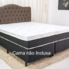 Cabeceira Casal Berlim Veludo Marrom Larg. 1.40m