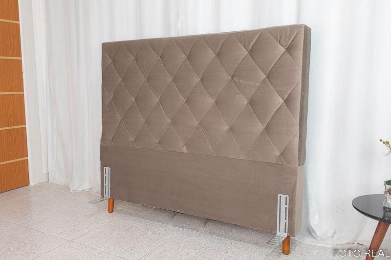 Cabeceira Casal Paris Sued Capuccino Larg. 1.40m