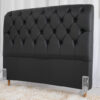 Cabeceira Casal Lavínia Korino Preto - Largura 1.40m