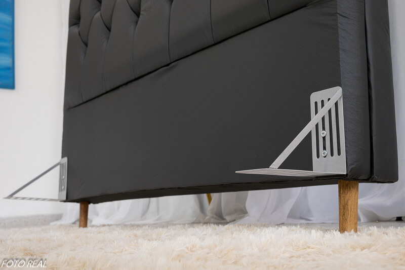 Cabeceira Casal Lavínia Korino Preto - Largura 1.40m - Imagem 3