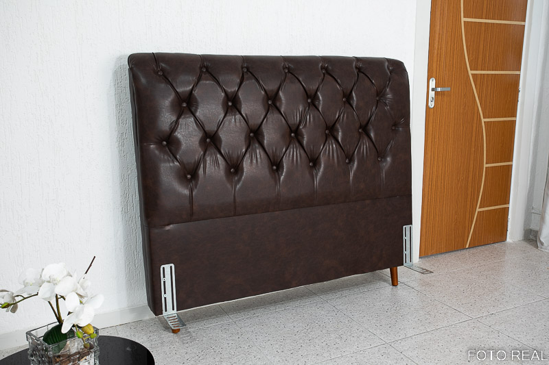 Cabeceira Casal Lavínia Korino Marrom - Largura 1.40m