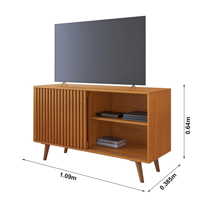 Rack Bancada Carinho Ripado Larg. 1.09m Cinamomo JCM - Imagem 5