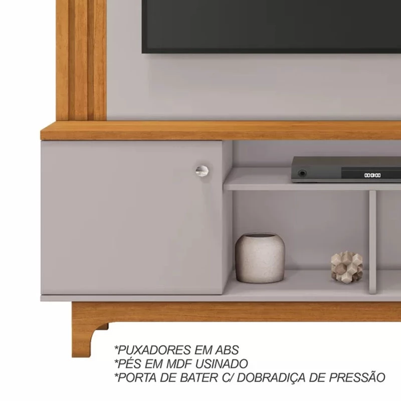 Home Bálsamo Com Detalhe Ripado Larg. 1.50m Cinamomo/Off White JCM - Imagem 2