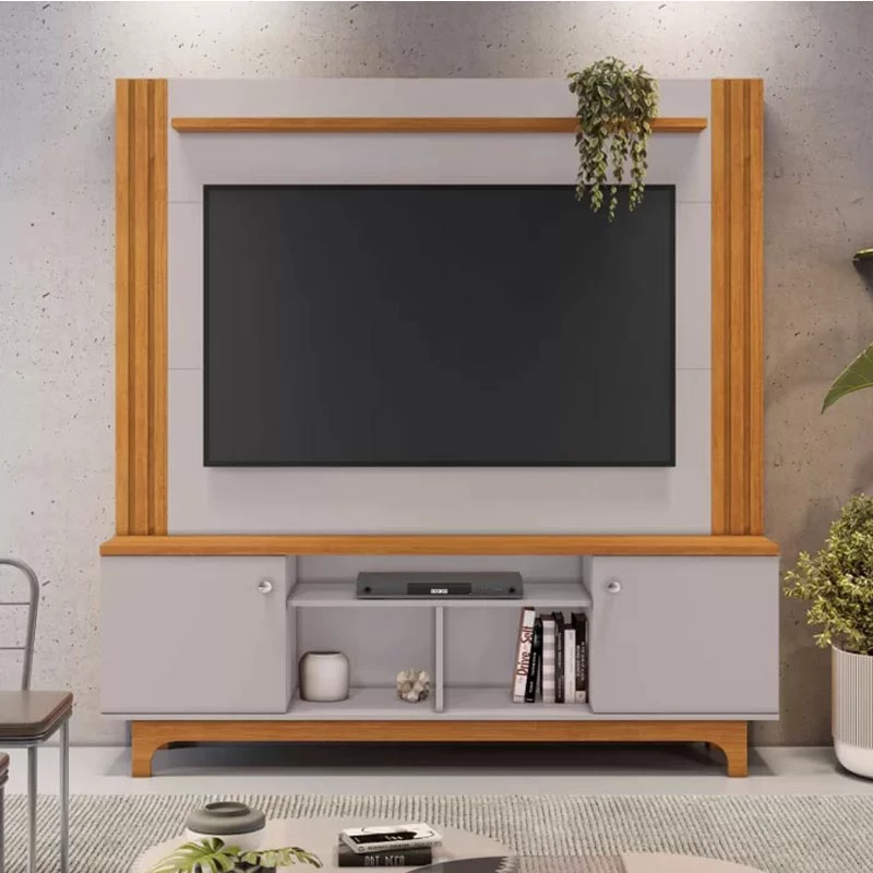 Home Bálsamo Com Detalhe Ripado Larg. 1.50m Cinamomo/Off White JCM