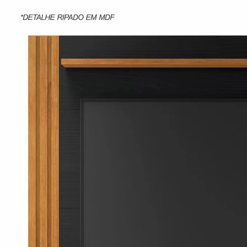 Home Bálsamo Com Detalhe Ripado Larg. 1.50m Cinamomo/Preto JCM - Imagem 3