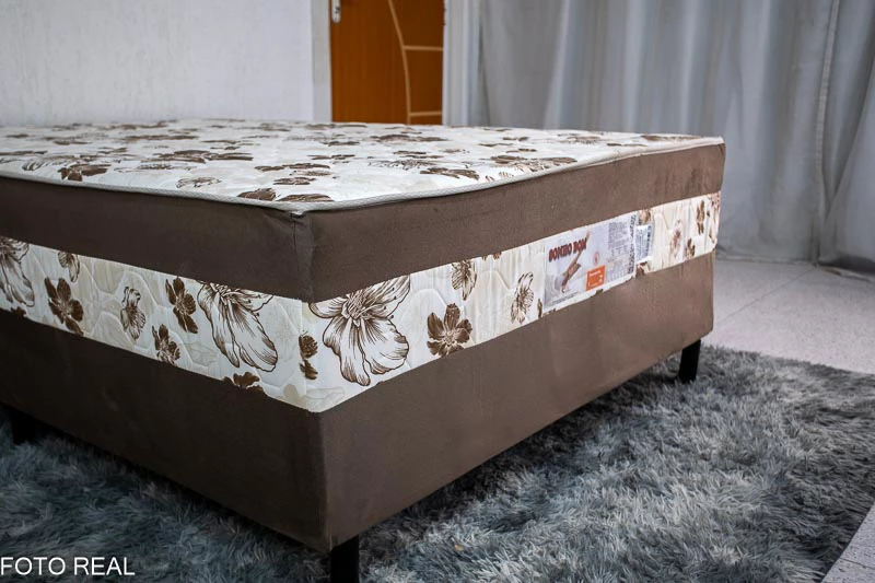 Cama Box Casal Ortopédica Marrom 138x188x60 Nosso Sonho - Imagem 4