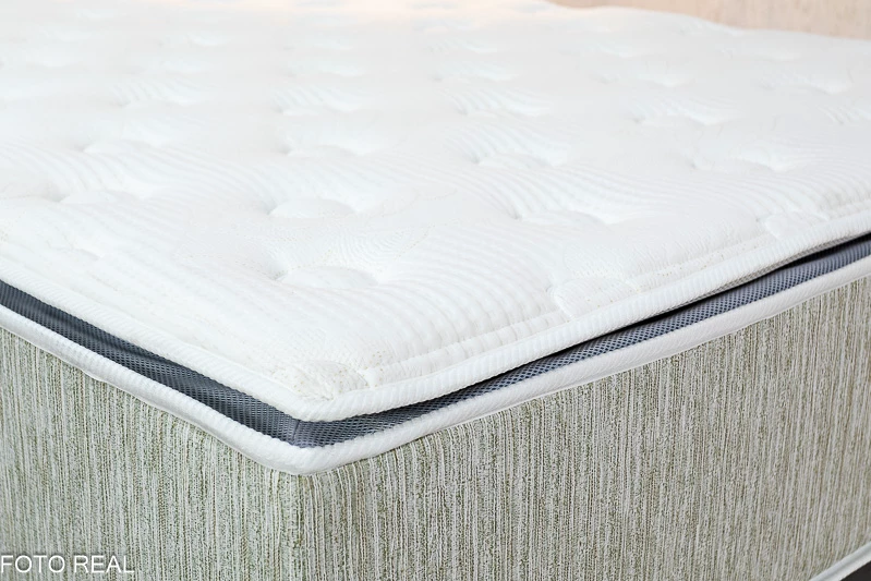 Base Box Casal Veludo Cinza + Colchão Casal Kyoto 138x188x70 Portobel - Imagem 4