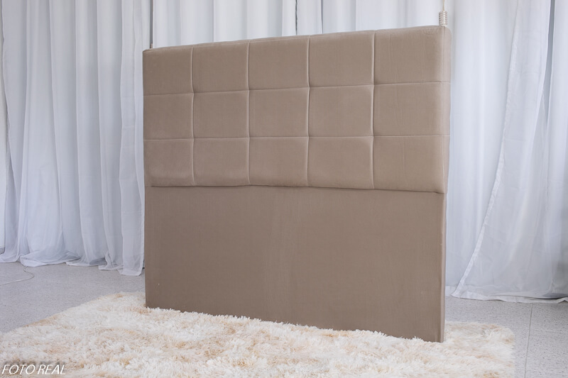 Cabeceira Casal Veneza Sued Bege - Largura 1.40m