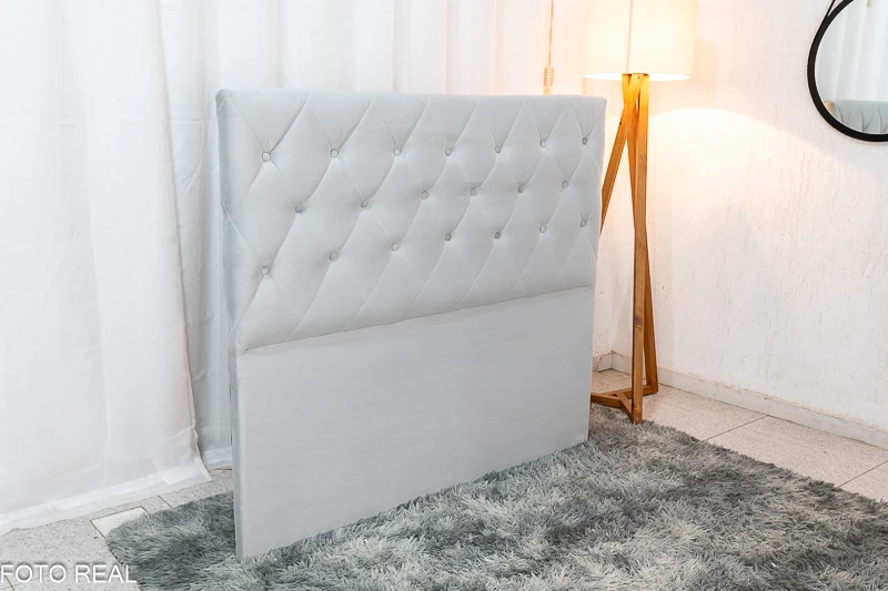 Cabeceira Casal Rio Veludinho Prata Largura 1.40m - Imagem 3