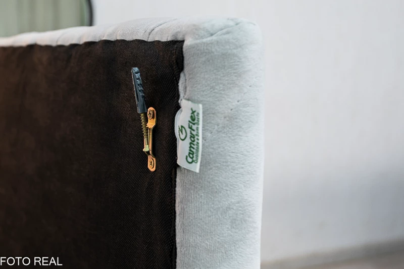 Cabeceira Casal Rio Veludinho Prata Largura 1.40m - Imagem 5