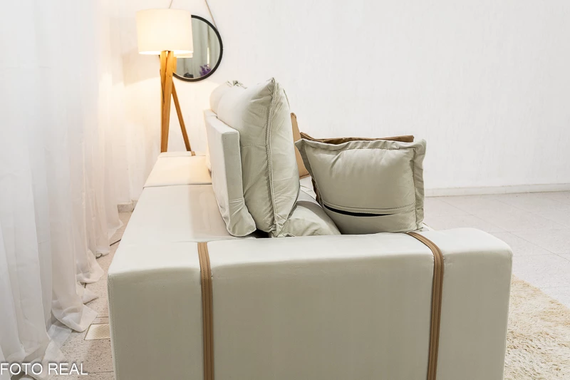 Sofá Retrátil Reclinável 2.50m Gran Bello Veludo Bege - D33 e Molas Ensacadas - Imagem 7
