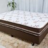 Base Box + Colchão Molas Superlastic Casal Classic Marrom 188×138 x 62 Anjos