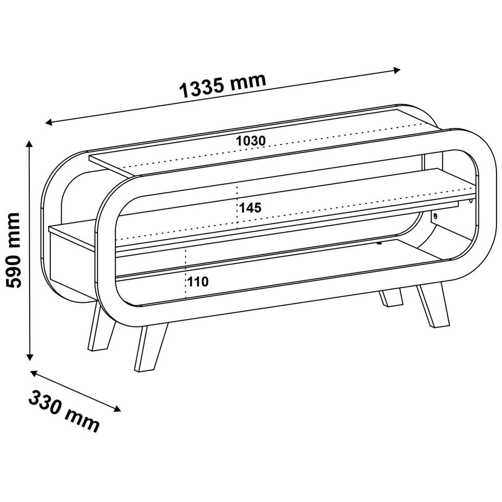Rack até 60″ Théo Cinamono/Off White – ARTELY - Imagem 2