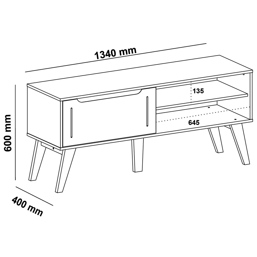 Rack até 60″ Lótus Preto – ARTELY - Imagem 3