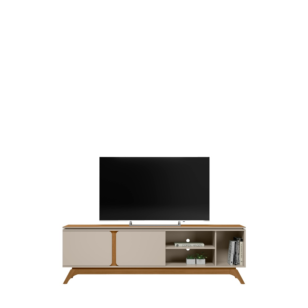 Rack até 70″ Istambul Larg. 2.00m Nature/Off White – LINEA BRASIL - Imagem 5