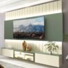 Home Suspenso até 85″ Soberano Reflecta Larg. 2.30m Off White/Verde Floresta – GELIUS