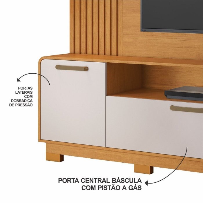 Home Apego Larg. 2.00m Até 65" Cinamono/Off White – JCM MOVELARIA - Imagem 4