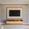 Painel até 70″ + Rack São Paulo Larg. 1.80m Tauari/Off White Fosco – LINEA BRASIL