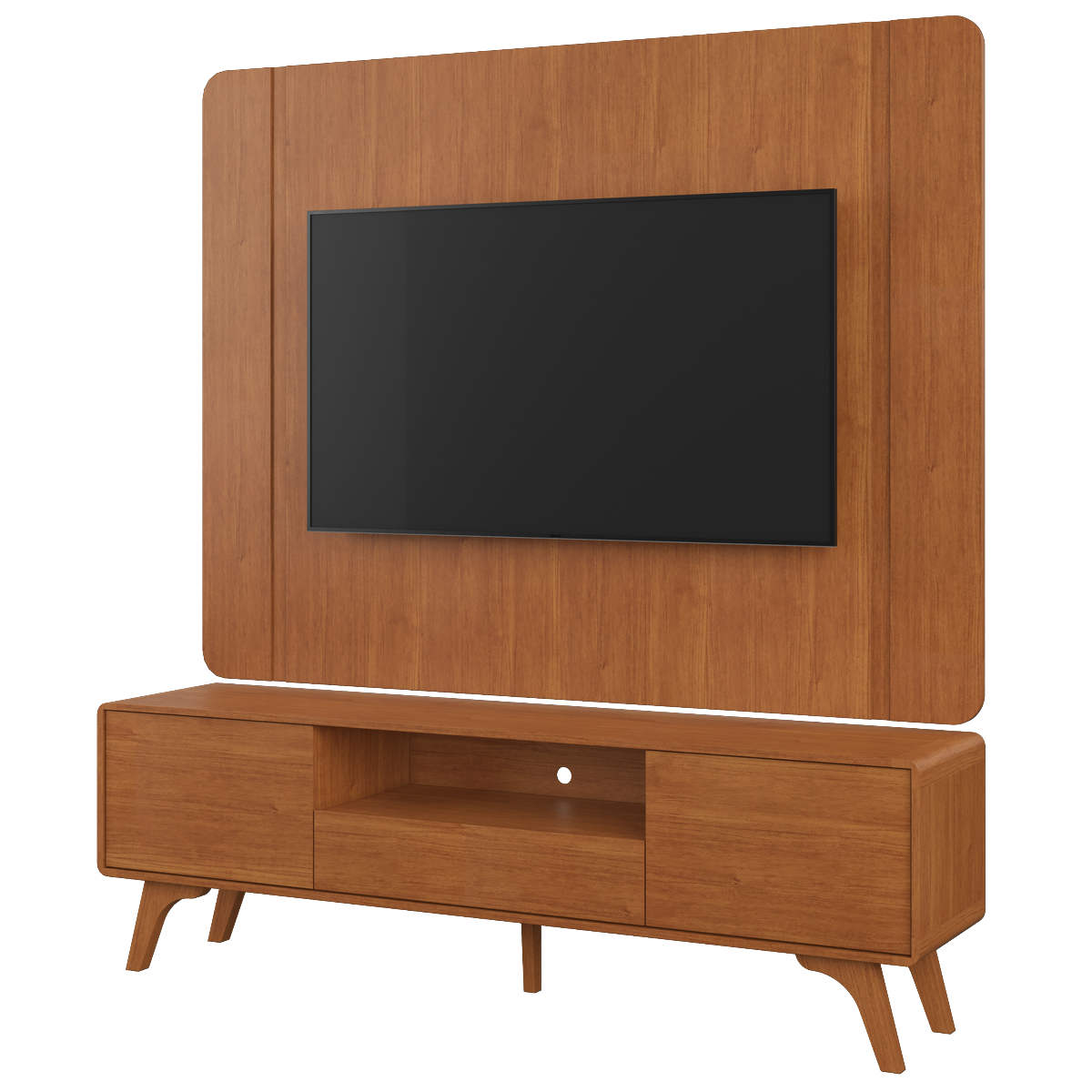 Painel + Rack até 58″ Sinus Larg. 1.80m Naturale – MAVAULAR - Imagem 5