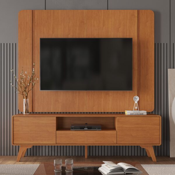 Alternative view of Painel + Rack até 58″ Sinus Larg. 1.80m Naturale – MAVAULAR