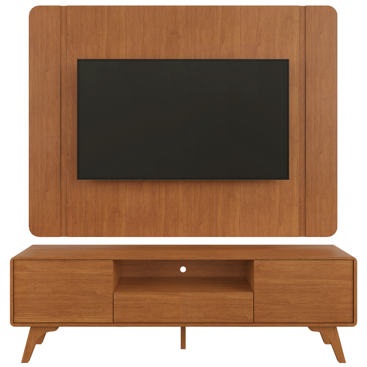 Painel + Rack até 58″ Sinus Larg. 1.80m Naturale – MAVAULAR - Imagem 6