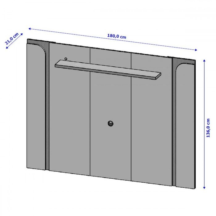Painel até 75″ Maresias Larg. 1.80m + Rack Juquehy Off White/Naturale – BECHARA - Imagem 5