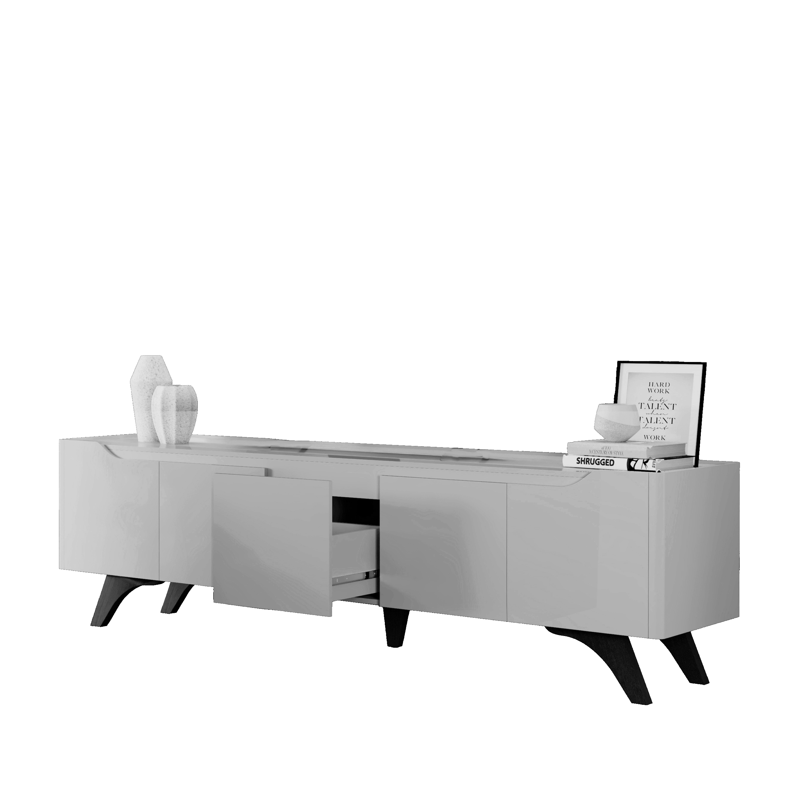 Painel Ripado até 75″ Versátilis Larg. 2.17m + Rack Atenas 2.20m Naturale – MAVAULAR - Imagem 3