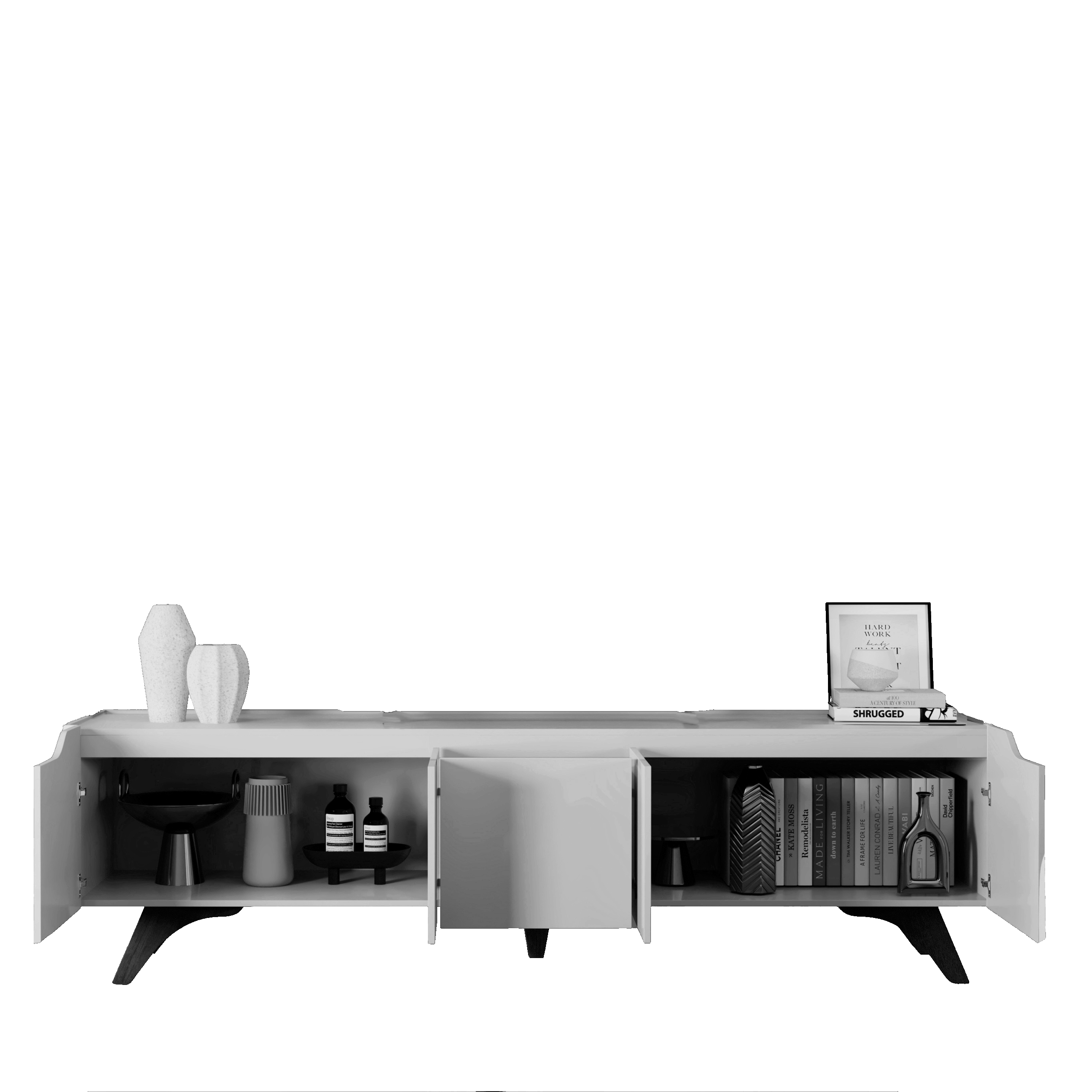 Painel Ripado até 75″ Versátilis Larg. 2.17m + Rack Atenas 2.20m Naturale – MAVAULAR - Imagem 2