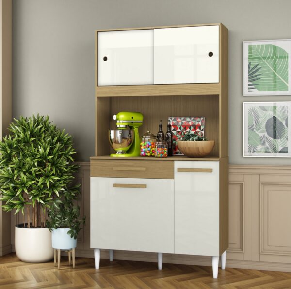 Kit Cozinha 4P1G Larg. 0.91m Atacama/Off White – ARAMÓVEIS