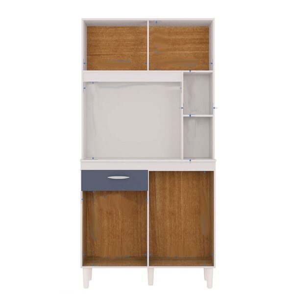 Alternative view of Kit Cozinha Duda Larg. 0.90m Damasco/Off White – POQUEMA