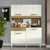 Kit Cozinha 4P1G Larg. 1.21m m Atacama/Off White – ARAMÓVEIS