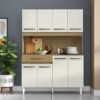 Kit Cozinha 8 Portas Cleo Larg. 1.21m Atacama/Off White – ARAMÓVEIS