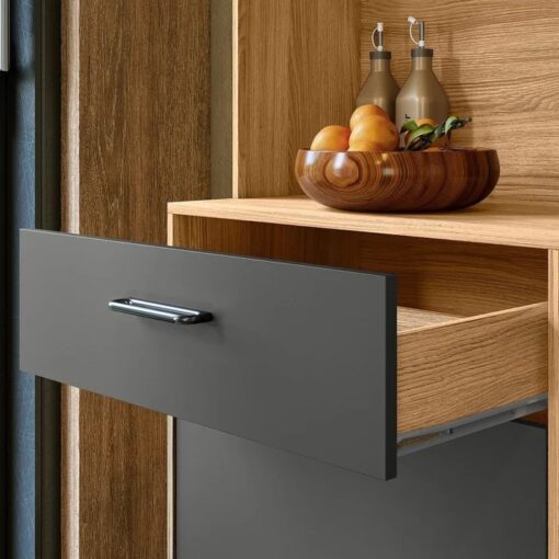 Kit Cozinha Erva Doce Larg. 0.90m Freijó/Chumbo – NICIOLI - Imagem 3