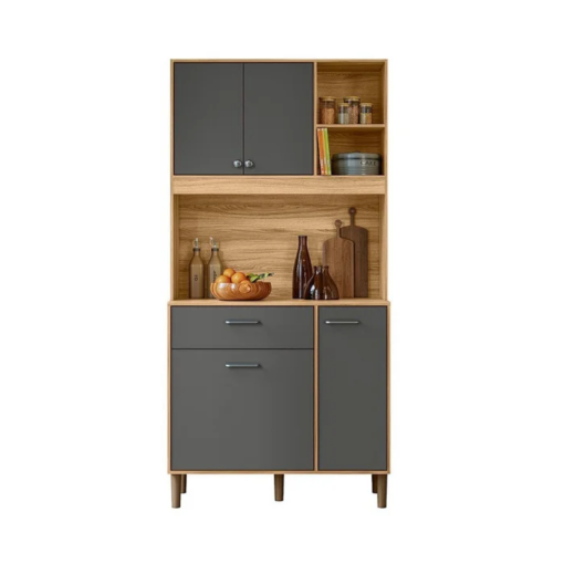 Kit Cozinha Erva Doce Larg. 0.90m Freijó/Chumbo – NICIOLI - Imagem 5