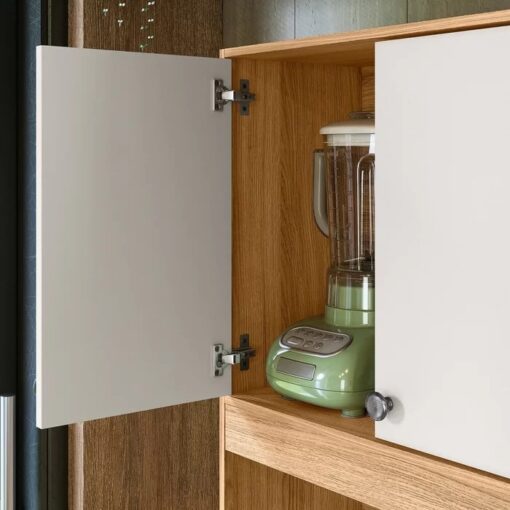 Kit Cozinha Erva Doce Larg. 0.90m Freijó/Off White Cristal – NICIOLI - Imagem 3