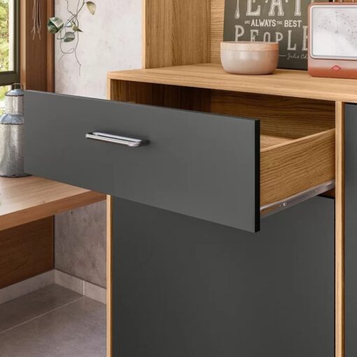 Kit Cozinha Erva Doce Larg. 1.20m Freijó/Chumbo – NICIOLI - Imagem 5