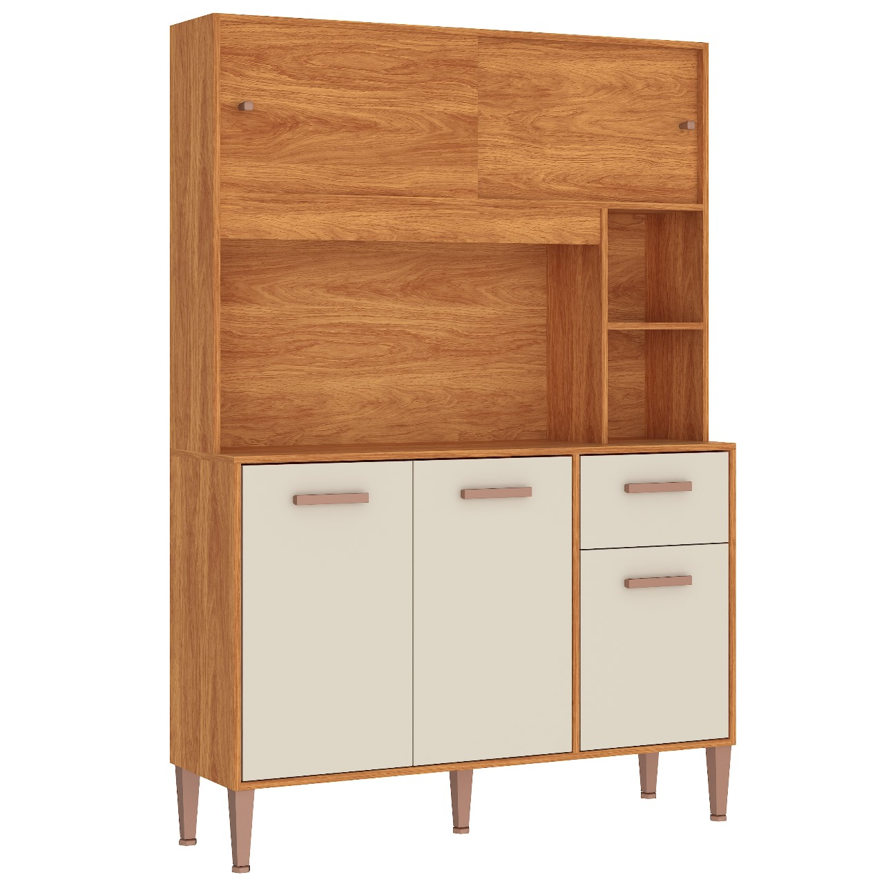 Kit Cozinha Pérola C212 1,20 m Cinamono/Off White – FELLICCI - Imagem 4