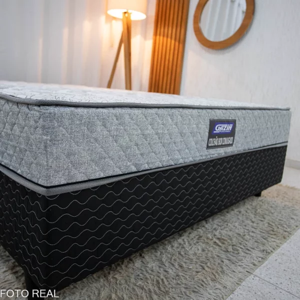 Alternative view of Unibox Casal Supreme Natural D28 138x188x53 Cinza - Gazin | Suporta até 320kg