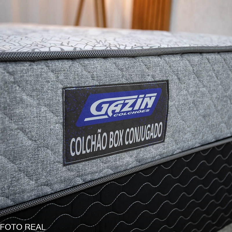 Unibox Casal Supreme Natural D28 138x188x53 Cinza - Gazin | Suporta até 320kg - Imagem 3